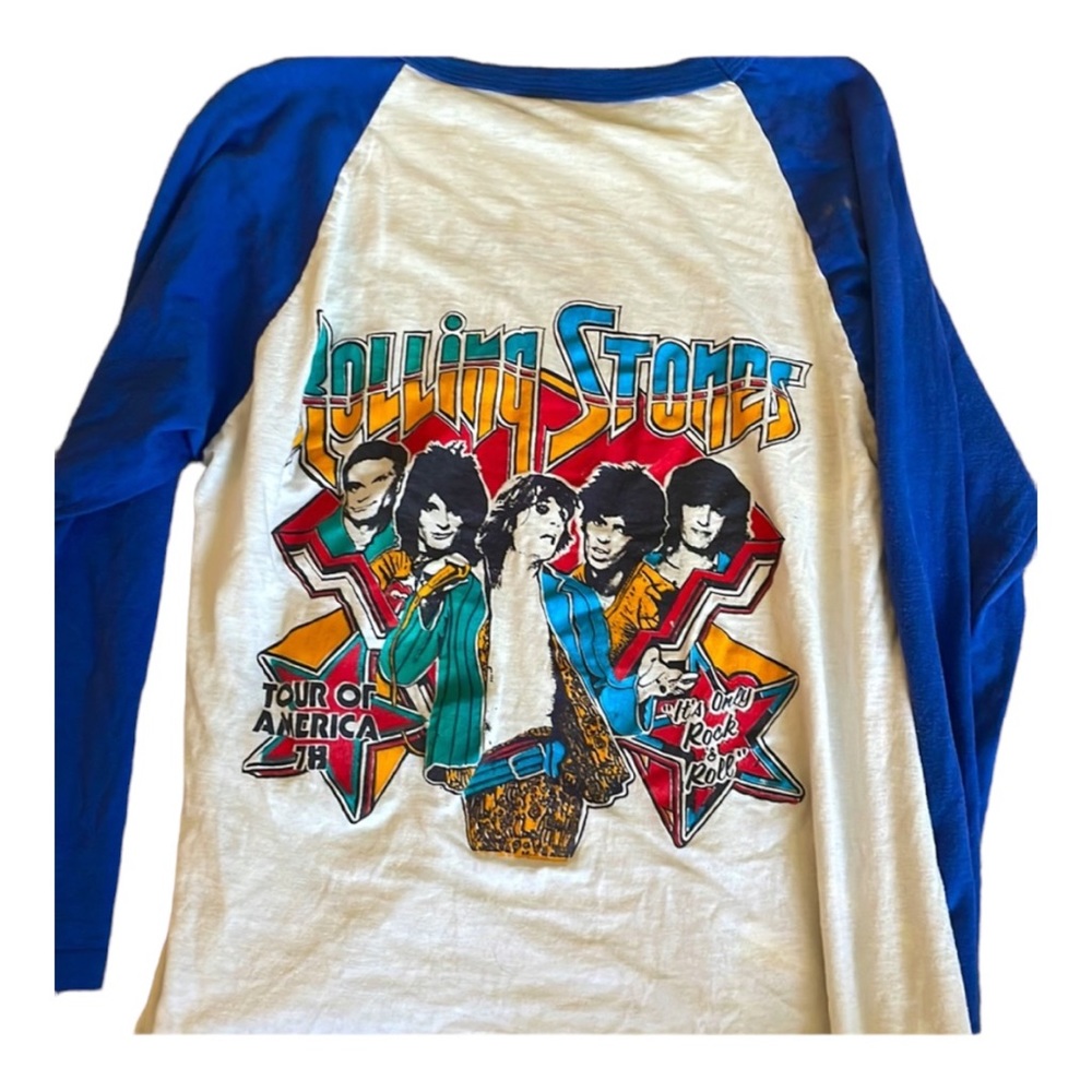GENUINE AUTHENTIC VINTAGE ROLLING STONES graphic tee concert tour 1978
